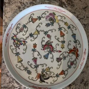 Vintage Chinese Floral Decorative Plate
